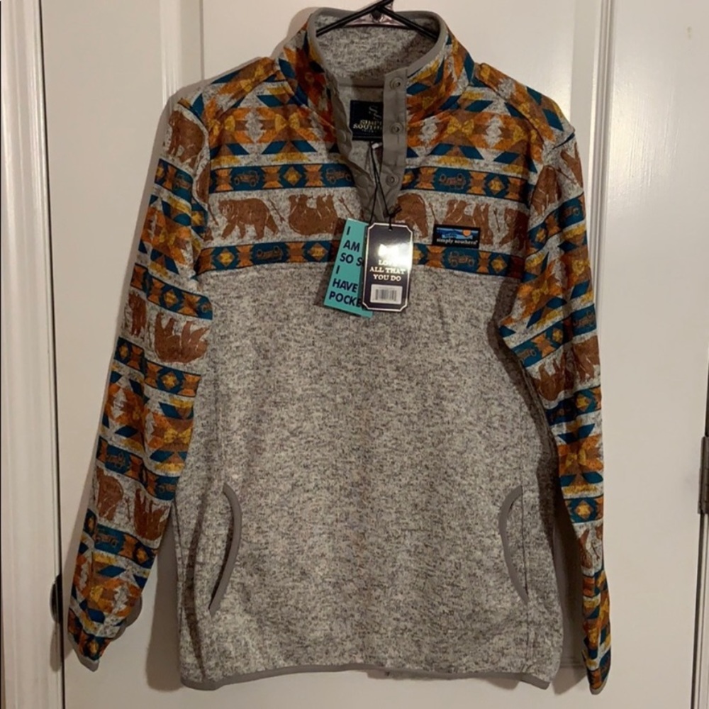 SIMPLY SOUTHERN Aztec pullover